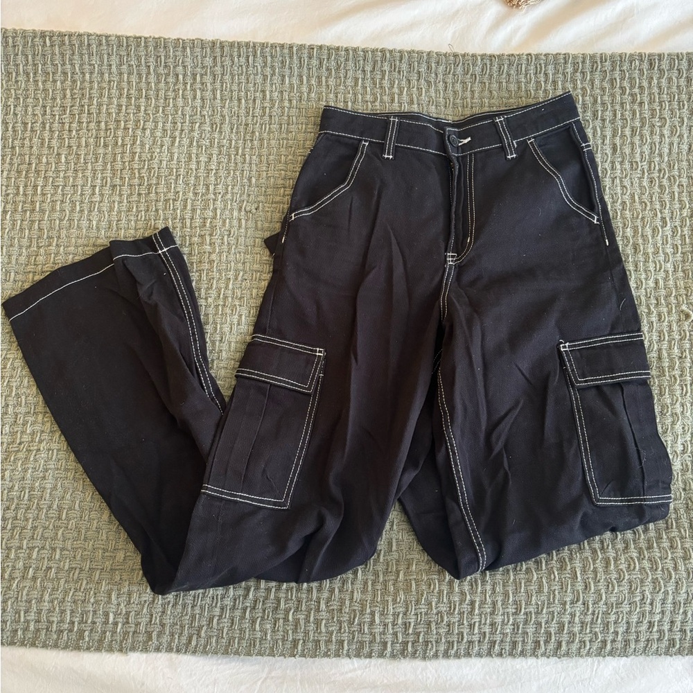 Black Cargo Jeans